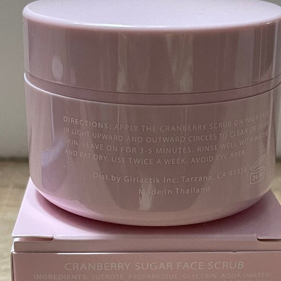 Girlactik BNIB Vitamin C Ascorbic Acid Nourishing Cranberry Sugar Face Scrub - Picture 6 of 9